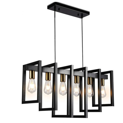 لوستر 6شعله فلزی مد رنL0029